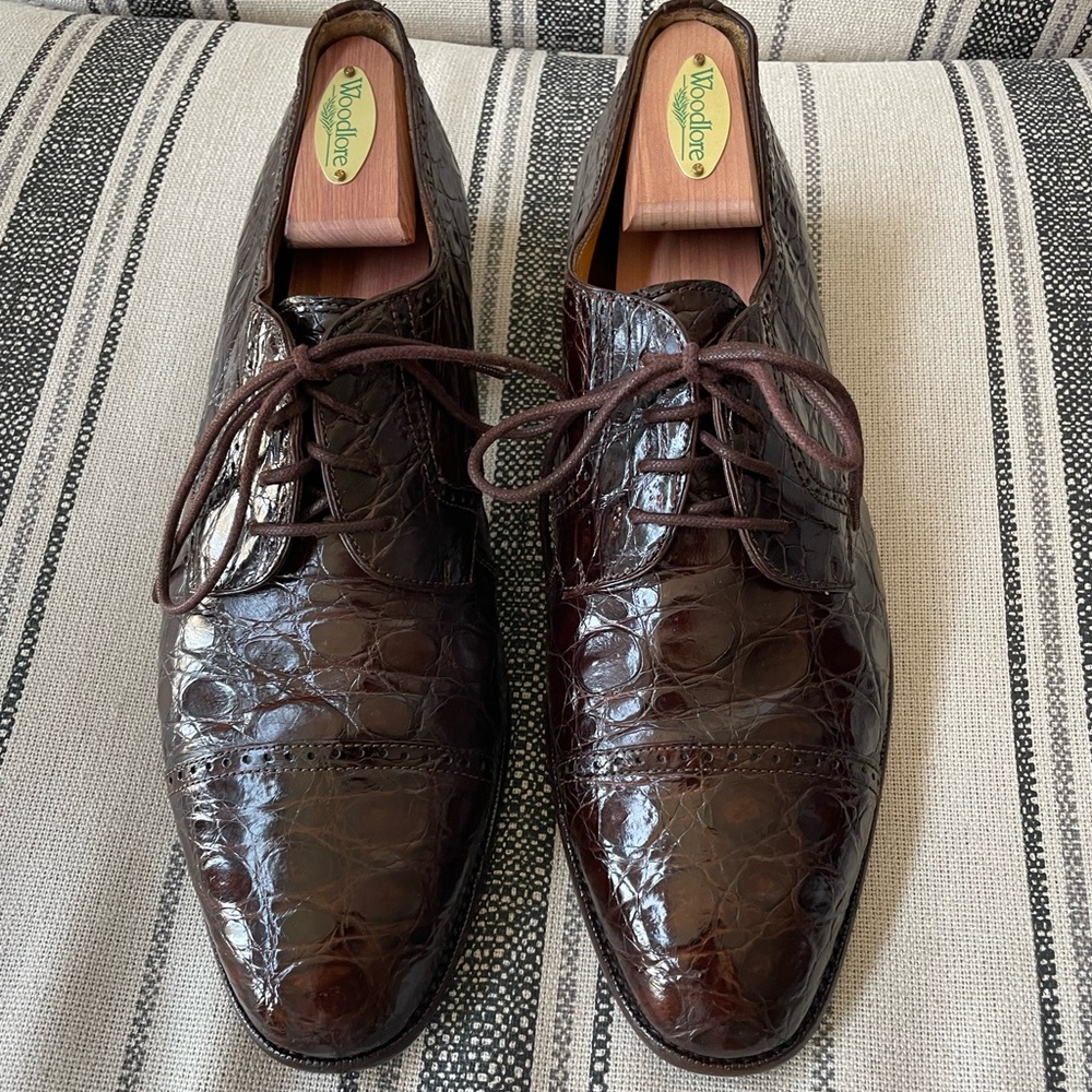 Ralph Lauren Vintage Alligator Oxfords & Matching Braces